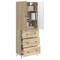 Preview: Schrankset 2 stk. 66 x 34,5 x 90 cm Holzwerkstoff Sonoma-Eiche