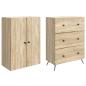 Preview: Schrankset 2 stk. 66 x 34,5 x 90 cm Holzwerkstoff Sonoma-Eiche