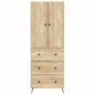 Preview: Schrankset 2 stk. 66 x 34,5 x 90 cm Holzwerkstoff Sonoma-Eiche