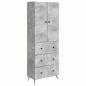 Preview: Schrankset 2 stk. 66 x 34,5 x 90 cm Holzwerkstoff Betongrau