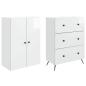 Preview: Schrankset 2 stk. 66 x 34,5 x 90 cm Holzwerkstoff