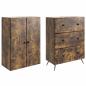 Preview: Schrankset 2 stk. 66 x 34,5 x 90 cm Holzwerkstoff Räuchereiche