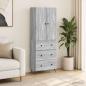 Preview: ARDEBO.de - Schrankset 2 stk. 66 x 34,5 x 90 cm Holzwerkstoff Sonoma-Grau