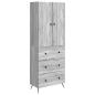 Preview: Schrankset 2 stk. 66 x 34,5 x 90 cm Holzwerkstoff Sonoma-Grau