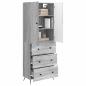 Preview: Schrankset 2 stk. 66 x 34,5 x 90 cm Holzwerkstoff Sonoma-Grau
