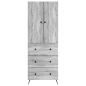 Preview: Schrankset 2 stk. 66 x 34,5 x 90 cm Holzwerkstoff Sonoma-Grau