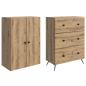 Preview: Schrankset 2 stk. 66 x 34,5 x 90 cm Holzwerkstoff Artisan-Eiche