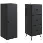 Preview: Schrankset 2 stk. 34,5 x 34,5 x 90 cm Holzwerkstoff Schwarz