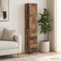 Preview: ARDEBO.de - Schrankset 2 stk. 34,5 x 34,5 x 90 cm Holzwerkstoff Altholz