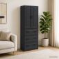 Preview: ARDEBO.de - Schrankset 2 stk. 66 x 34,5 x 87 cm Holzwerkstoff Schwarz
