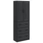 Preview: Schrankset 2 stk. 66 x 34,5 x 87 cm Holzwerkstoff Schwarz