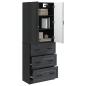 Preview: Schrankset 2 stk. 66 x 34,5 x 87 cm Holzwerkstoff Schwarz