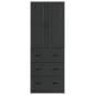 Preview: Schrankset 2 stk. 66 x 34,5 x 87 cm Holzwerkstoff Schwarz