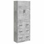 Preview: Schrankset 2 stk. 66 x 34,5 x 87 cm Holzwerkstoff Betongrau