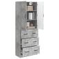 Preview: Schrankset 2 stk. 66 x 34,5 x 87 cm Holzwerkstoff Betongrau