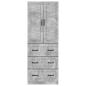 Preview: Schrankset 2 stk. 66 x 34,5 x 87 cm Holzwerkstoff Betongrau