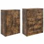 Preview: Schrankset 2 stk. 66 x 34,5 x 87 cm Holzwerkstoff Räuchereiche