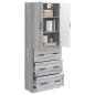 Preview: Schrankset 2 stk. 66 x 34,5 x 87 cm Holzwerkstoff Sonoma-Grau