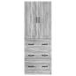 Preview: Schrankset 2 stk. 66 x 34,5 x 87 cm Holzwerkstoff Sonoma-Grau