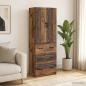 Preview: ARDEBO.de - Schrankset 2 stk. 66 x 34,5 x 87 cm Holzwerkstoff Altholz