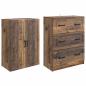 Preview: Schrankset 2 stk. 66 x 34,5 x 87 cm Holzwerkstoff Altholz