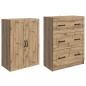 Preview: Schrankset 2 stk. 66 x 34,5 x 87 cm Holzwerkstoff Artisan-Eiche
