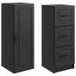 Preview: Schrankset 2 stk. 33 x 34,5 x 87 cm Holzwerkstoff Schwarz