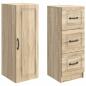 Preview: Schrankset 2 stk. 33 x 34,5 x 87 cm Holzwerkstoff Sonoma-Eiche