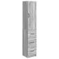 Preview: Schrankset 2 stk. 33 x 34,5 x 87 cm Holzwerkstoff Sonoma-Grau