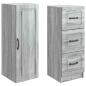 Preview: Schrankset 2 stk. 33 x 34,5 x 87 cm Holzwerkstoff Sonoma-Grau