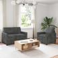 Preview: ARDEBO.de - Sofa Set 2 stk. Hellgrau Polyester
