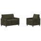 Preview: Sofa Set 2 stk. Grün Polyester