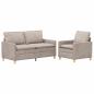 Preview: Sofa Set 2 stk. Beige Polyester