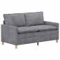 Preview: Sofa Set 2 stk. Hellgrau Polyester