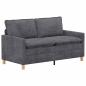 Preview: Sofa Set 2 stk. Dunkelgrau Polyester
