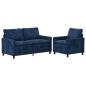 Preview: Sofa Set 2 stk. Marineblau Polyester
