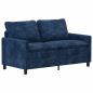 Preview: Sofa Set 2 stk. Marineblau Polyester