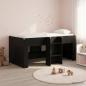 Preview: ARDEBO.de - Hochbett für Kinder Schwarz Eichen-Optik 80 x 160 cm