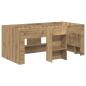 Preview: Hochbett für Kinder Artisan-Eiche 80 x 160 cm Holzwerkstoff
