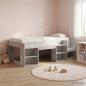 Preview: ARDEBO.de - Kinderbettgestell mit Stauraum Betongrau 80 x 200 cm