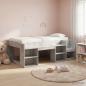Preview: ARDEBO.de - Kinderbettgestell mit Stauraum Betongrau 90 x 200 cm