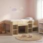 Preview: ARDEBO.de - Kinderbettgestell mit Stauraum Sonoma-Eiche 80 x 160 cm