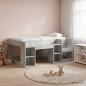 Preview: ARDEBO.de - Kinderbettgestell mit Stauraum Betongrau 80 x 160 cm
