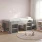 Preview: ARDEBO.de - Kinderbettgestell mit Stauraum Sonoma-Grau 90 x 190 cm
