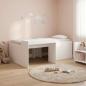 Preview: ARDEBO.de - Hochbett mit Schreibtisch für Kinder Weiß 90 x 200 cm
