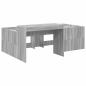 Preview: Hochbett mit Schreibtisch für Kinder Grau Sonoma 75 x 190 cm