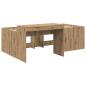 Preview: Hochbett mit Schreibtisch für Kinder Artisan-Eiche 75 x 190 cm