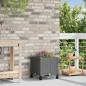 Preview: ARDEBO.de - Gartenpflanzer mit Rädern Hellgrau 40 x 40 x 48 cm PP