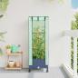 Preview: ARDEBO.de - Gartenplanter mit Gewächshausabdeckung und Rädern Blaugrau PP