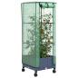 Preview: Gartenplanter mit Gewächshausabdeckung und Rädern Blaugrau PP